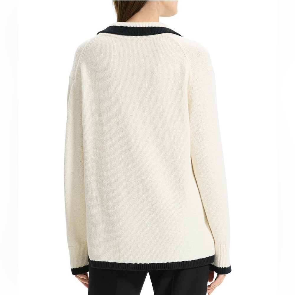 Theory Textured Collared Oversized Pullover - image 3